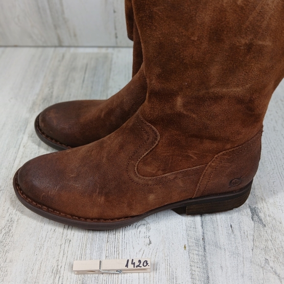 New Born Brown Borman Leather Over the Knee Winter Boots #1420 - Picture 12 of 12